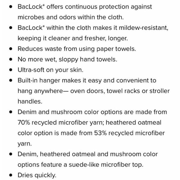 Norwex Chenille Mushroom Towel NWT - Picture 10 of 11